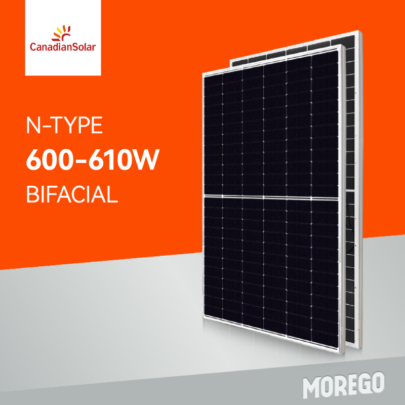 Canadian Solar TOPBiHiKu6 N-type TOPCon Bifacial Solar Module 600w 610w 605w Double Glass Solar Panels