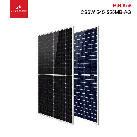 Canadian Solar Bifacial Solar Panel 550W 545W 540W 535W 530W Double Glass Transparent Solar Panels