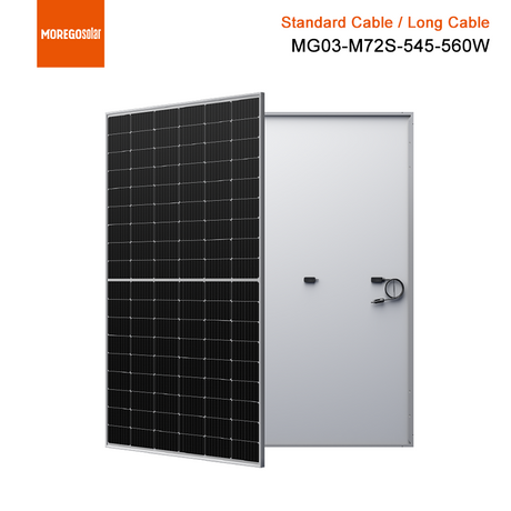 Moregosolar 182mm Solar Panel 560W 555W 550W Bifacial and Mono-facial Solar Panels OEM