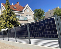 Bifacial solar panel fences system