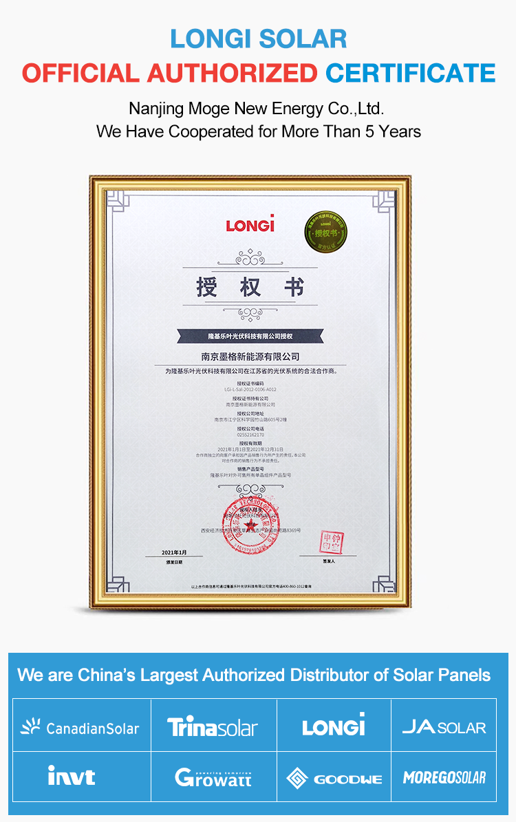 Longi solar certificate