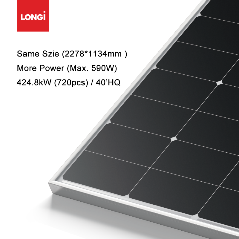 Longi Solar High Power Solar Panel 560W 575W 580W 585W PV Solar Module Price