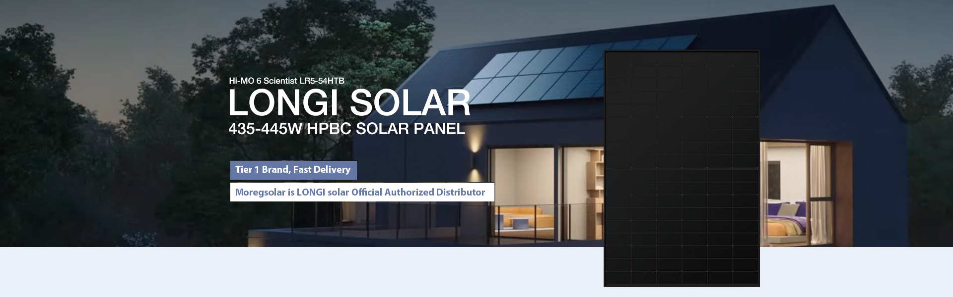 Longi solar panel Scientist black solar panel 440w 445w