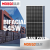 Moregosolar 182mm Bifacial Transparent Solar Panel 540W 535W 545W 550W for Greenhouse