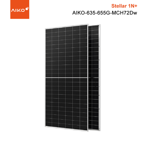 Aiko Solar Utility Scenario STELLAR Series Stellar 1N+ 650W 645W 640W 655W N-Type ABC Solar Panel Anti-corrosion Frame