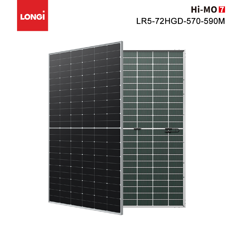 Longi solar Hi-MO7 Bifacial HPDC cell technology Superior PV Module 580W 585W 590W Solar Panels
