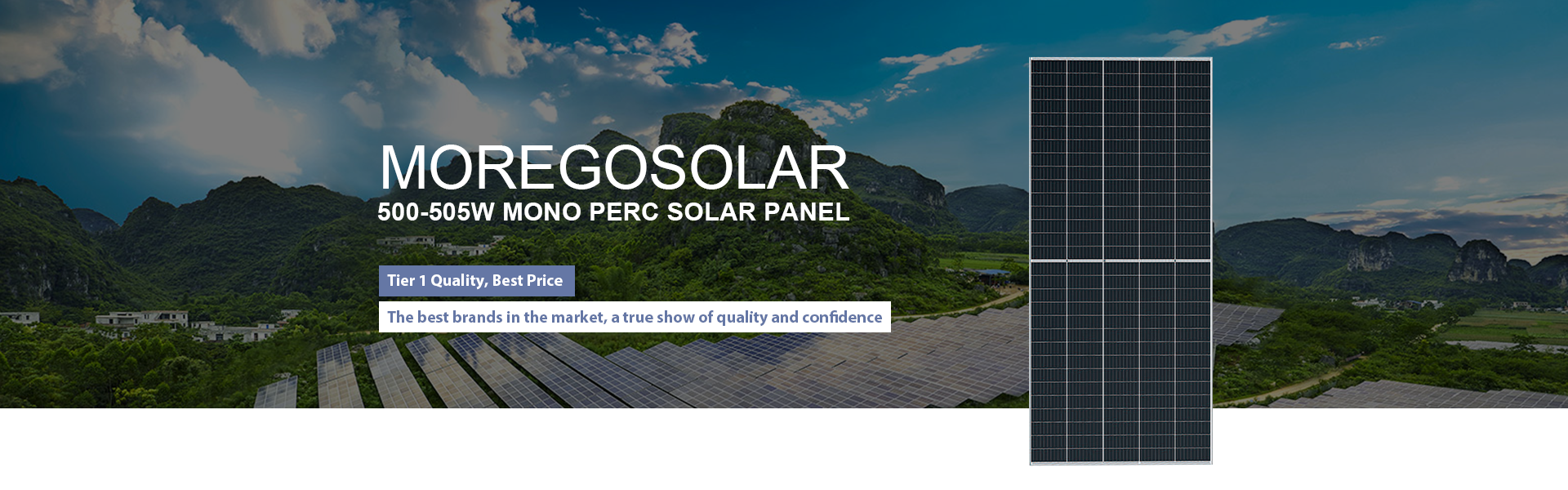 Moregosolar 500 watt solar panels 210mm solar cells solar module