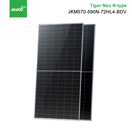 Jinko Solar Tiger Neo N-type Solar Panel 570W 575W 580W 585W 590W Photovoltaic Solar Power Panels