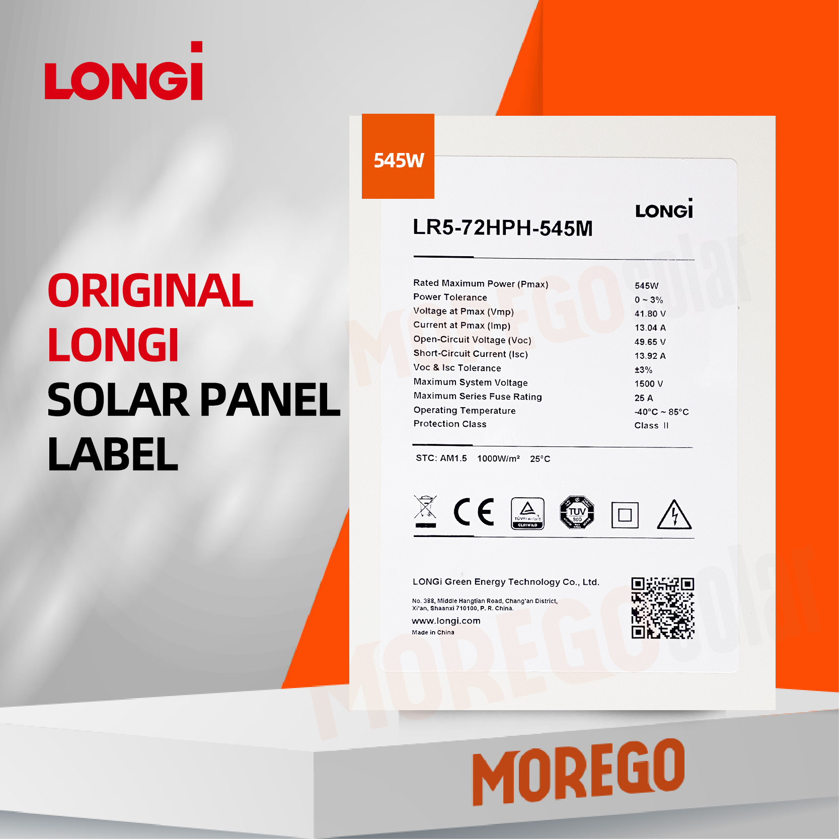Longi 500W 66 CELL Solar Panel 35MM