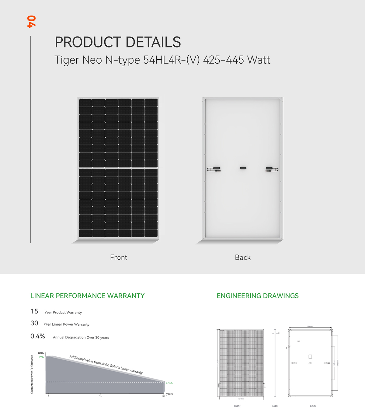 Jinko solar panel 440w