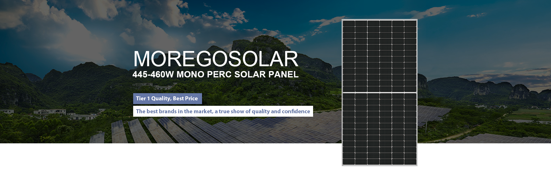 Moregosolar solar panel mono PERC 445W 450W 455W 460W 385W price