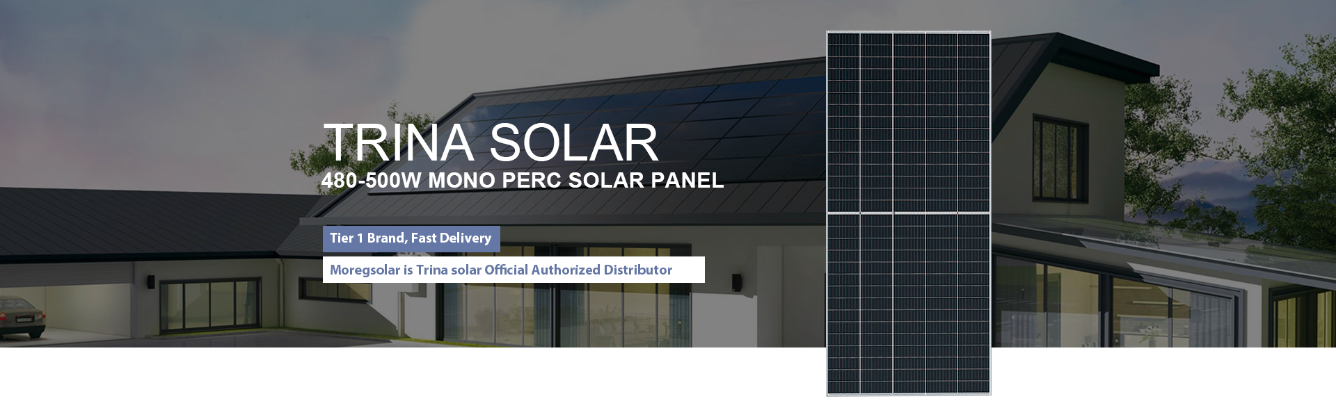 Trina solar vertex solar panel 500w home solar energy system