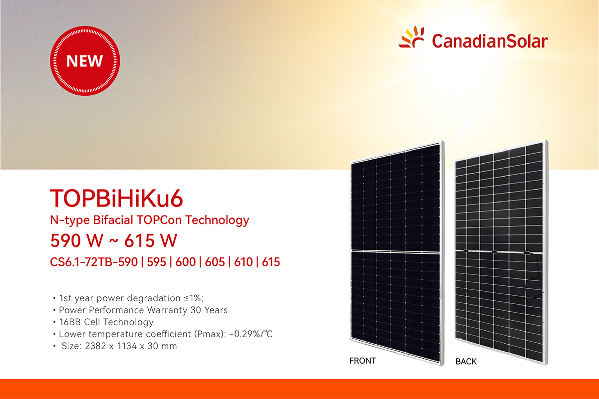 canadian solar panel 600w