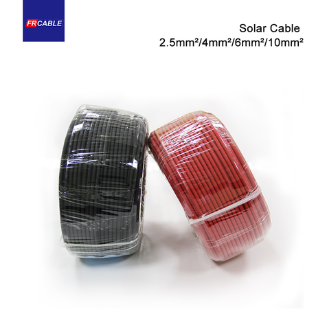 PVC Insulated Copper Wire Electric Cable 4mm 6mm 2 10mm Square PV Solar Cable