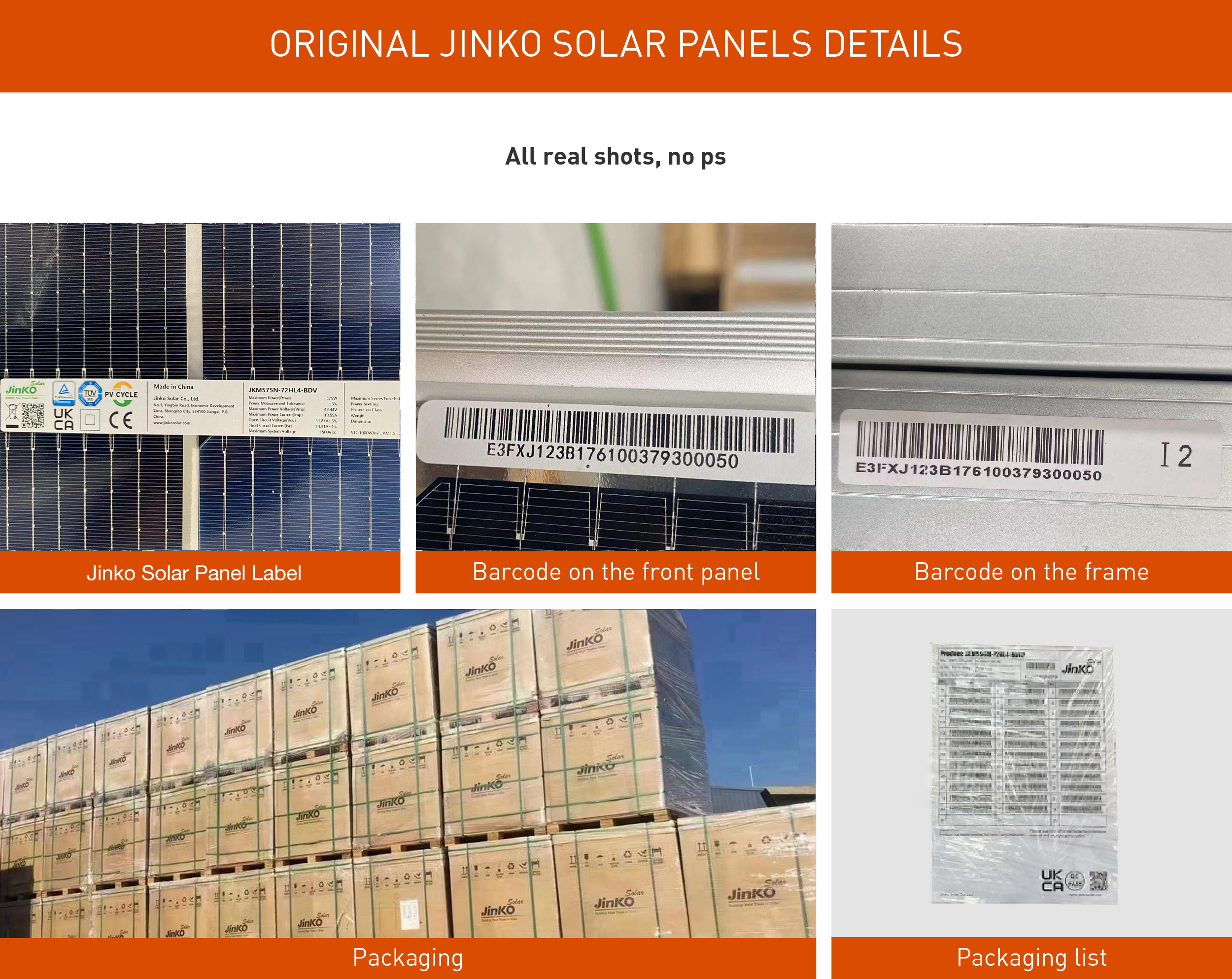 Jinko Solar Tiger Solar Panels 550W 555W 545W 540W Bifacial PV Solar ...
